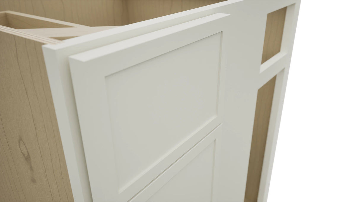 Fabuwood Luna Dove BLB36/39 Base Corner Blind Cabinet, Detail View