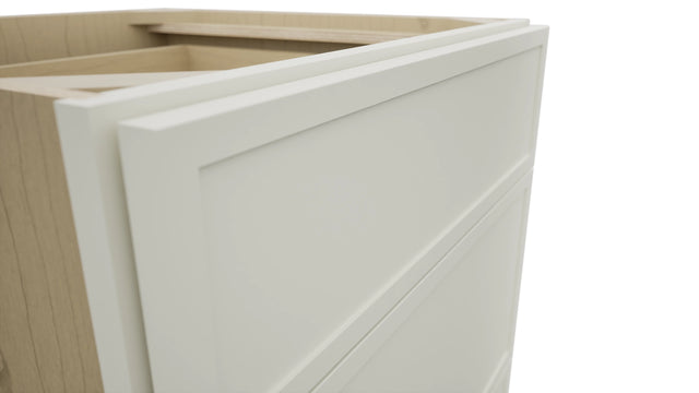 Fabuwood Luna Dove DB24 Base 3 Drawers Cabinet, Detail View