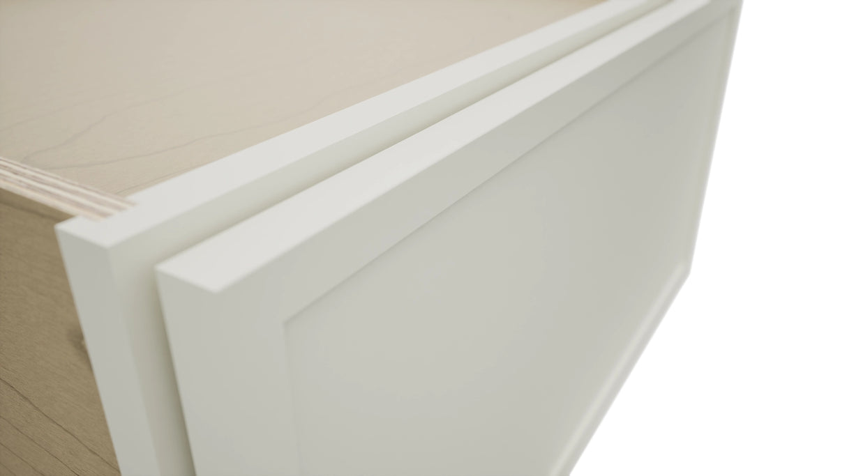 Fabuwood Luna Dove DBS24 Base Bench Seat Cabinet, Detail View
