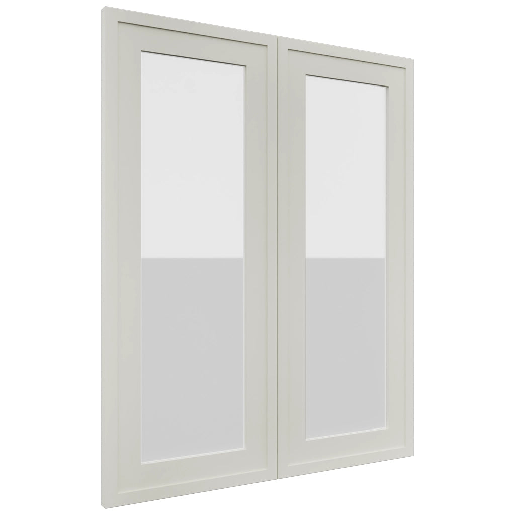 Fabuwood Luna Dove DS GDW2430 Wall Glass Door, Front View