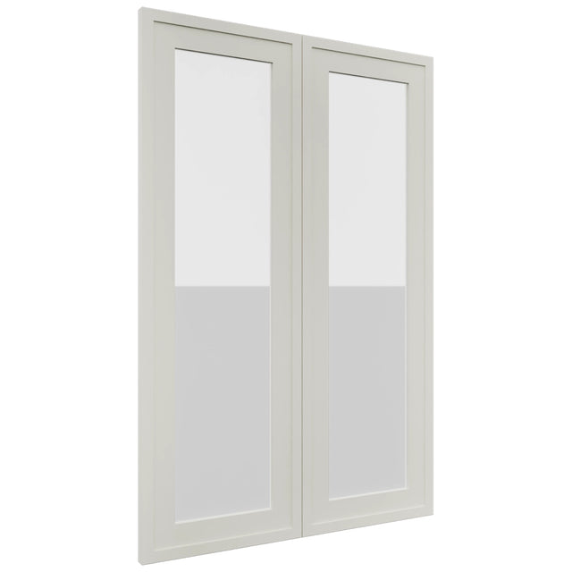 Fabuwood Luna Dove DS GDW2436 Wall Glass Door, Front View