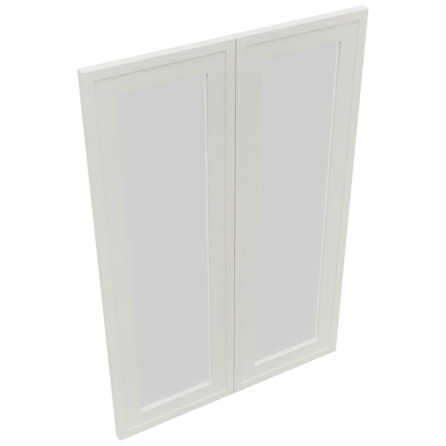 Fabuwood Luna Dove DS GDW2436 Wall Glass Door, Top View