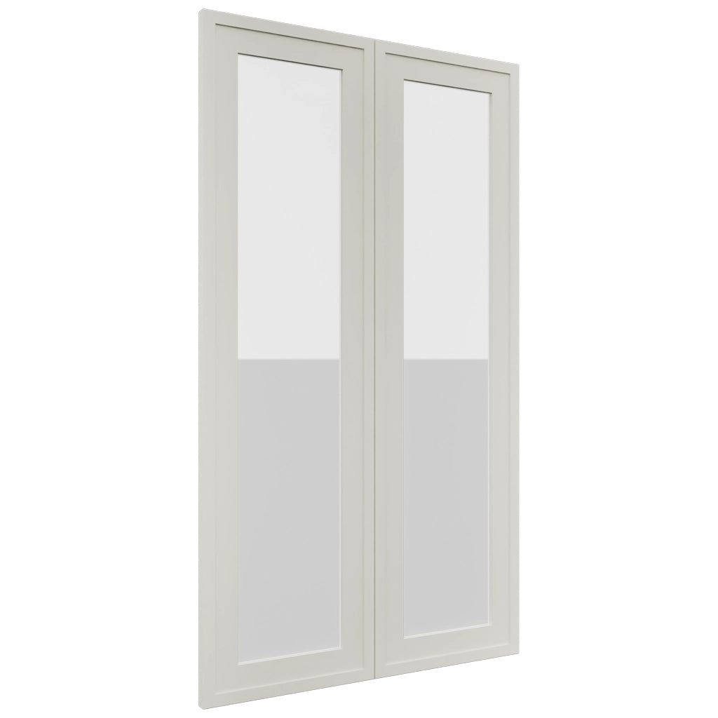 Fabuwood Luna Dove DS GDW2442 Wall Glass Door, Front View