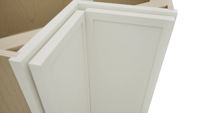 Fabuwood Luna Dove LSB33 Base Corner Lazy Susan Cabinet, Detail View
