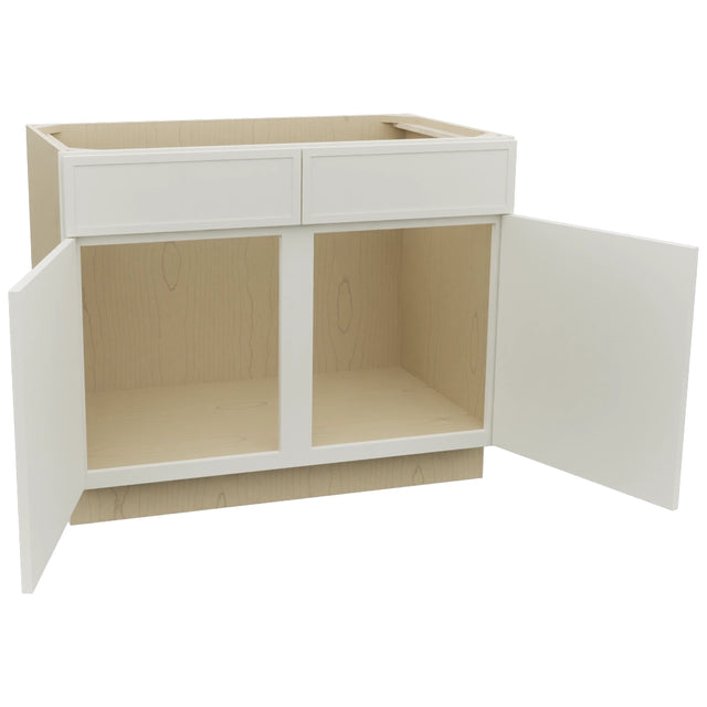 Fabuwood Luna Dove SB42 Base Sink Cabinet, Open View