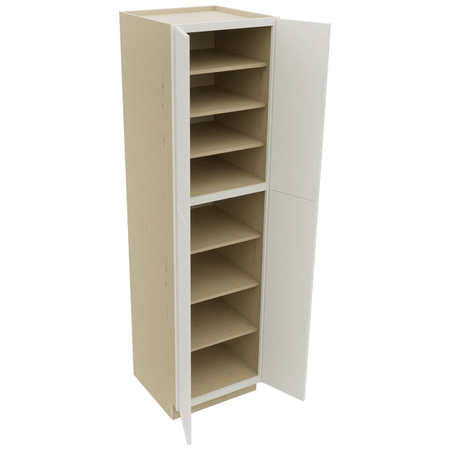 Fabuwood Luna Dove TP242490 Tall Pantry Cabinet, Open View