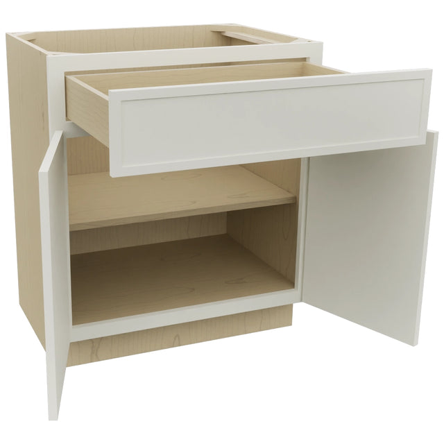 Fabuwood Luna Dove VB30-34 Vanity Base Standard Cabinet, Open View