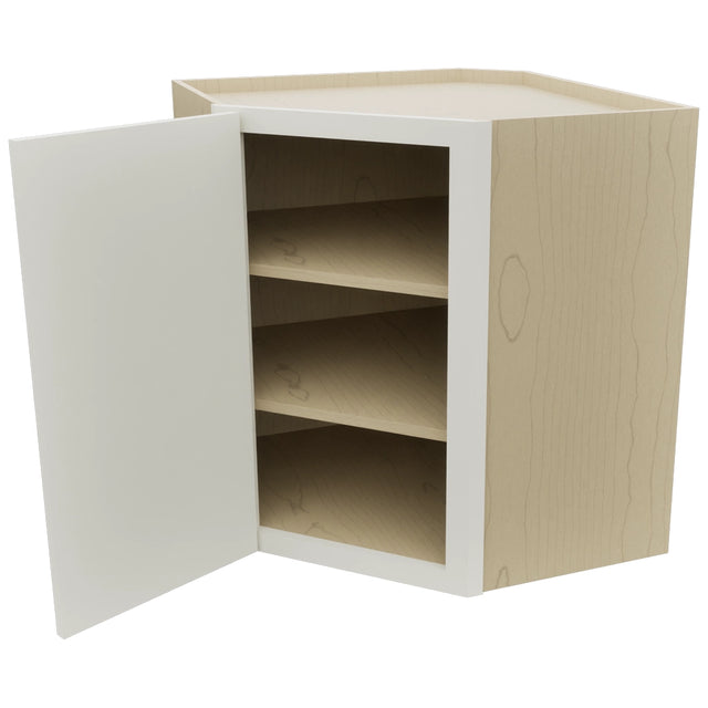 Fabuwood Luna Dove WDC2730 Wall Corner Diagonal Cabinet, Open View
