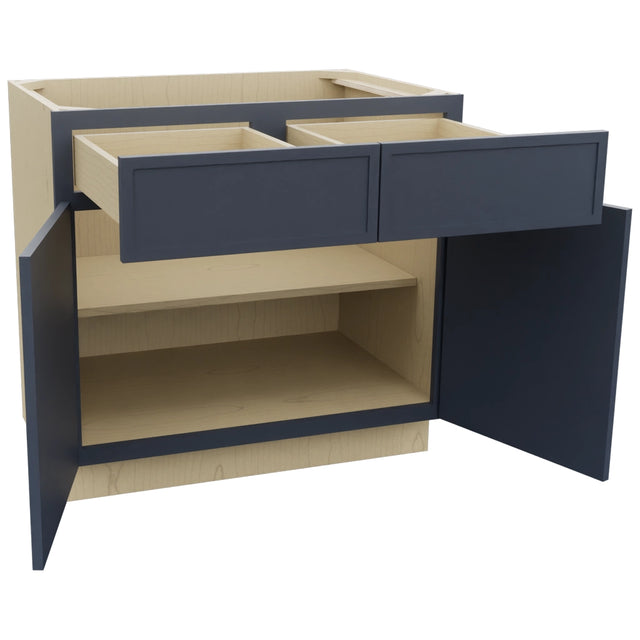 Fabuwood Luna Indigo B36 Base Standard Cabinet, Open View