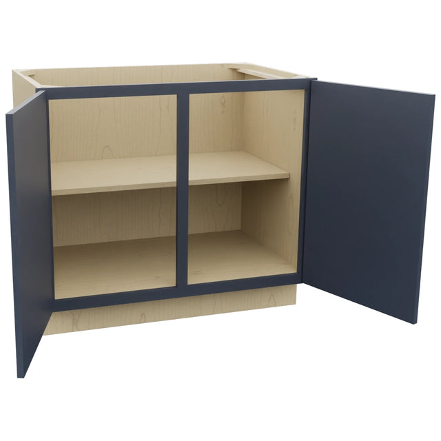 Fabuwood Luna Indigo B39FD Base Full Door Cabinet, Open View