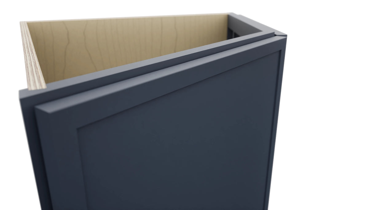 Fabuwood Luna Indigo BRA24 Base Return Angle Cabinet, Detail View