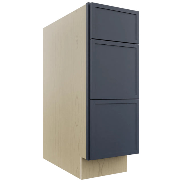 Fabuwood Luna Indigo DB12 Base 3 Drawers Cabinet, Front View