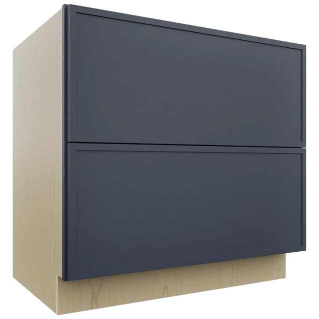 Fabuwood Luna Indigo DB36-2 Base 2 Drawers Cabinet, Front View