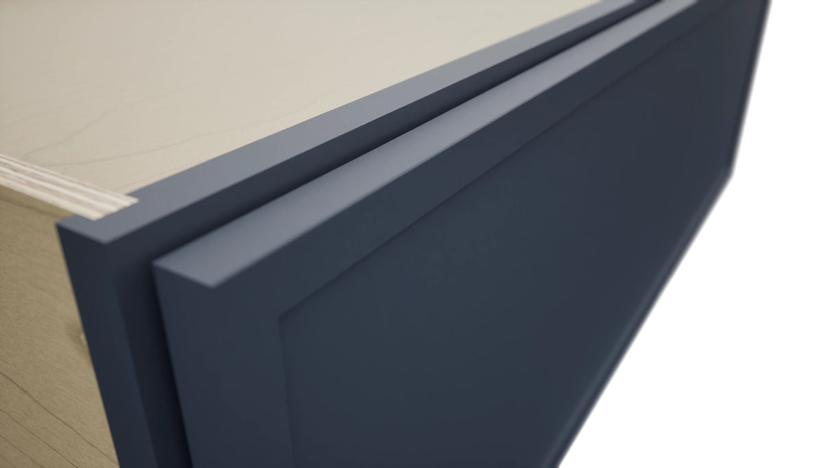 Fabuwood Luna Indigo DBS36 Base Bench Seat Cabinet, Detail View