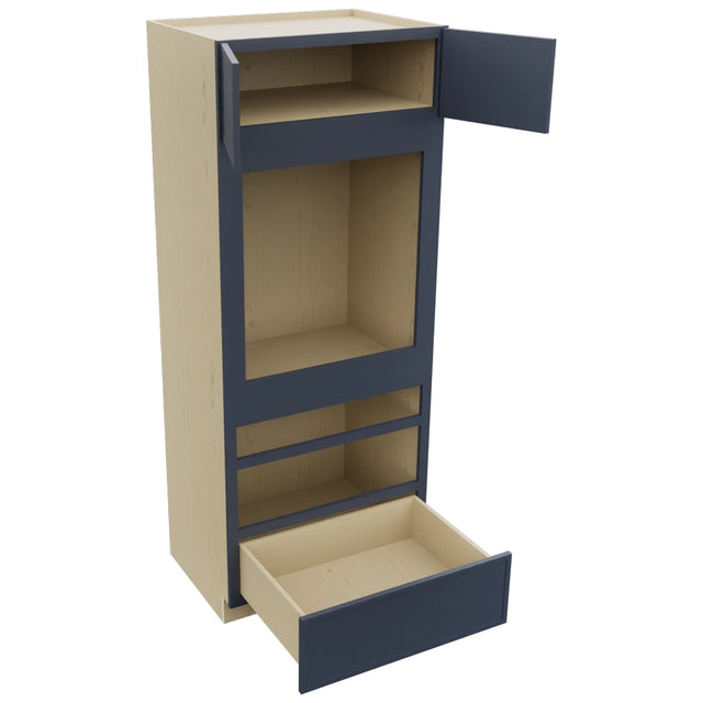 Fabuwood Luna Indigo OC3384D Tall Oven Cabinet Double, Open View