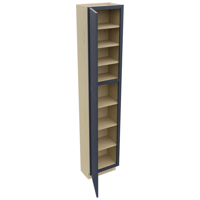 Fabuwood Luna Indigo TP181290 Tall Pantry Cabinet, Open View