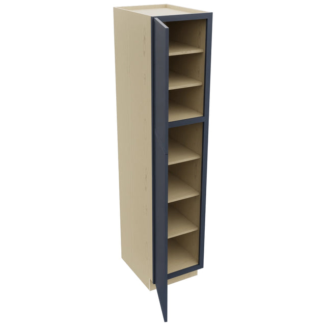 Fabuwood Luna Indigo TP182484 Tall Pantry Cabinet, Open View