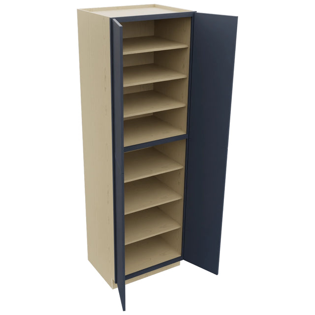Fabuwood Luna Indigo TP302496 Tall Pantry Cabinet, Open View