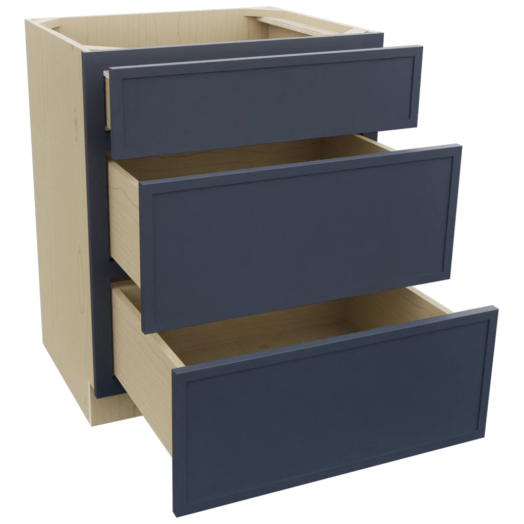 Fabuwood Luna Indigo VDB27-34 Vanity Drawer Cabinet, Open View