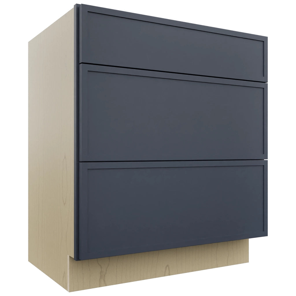 Fabuwood Luna Indigo VDB30-34 Vanity Drawer Cabinet, Front View
