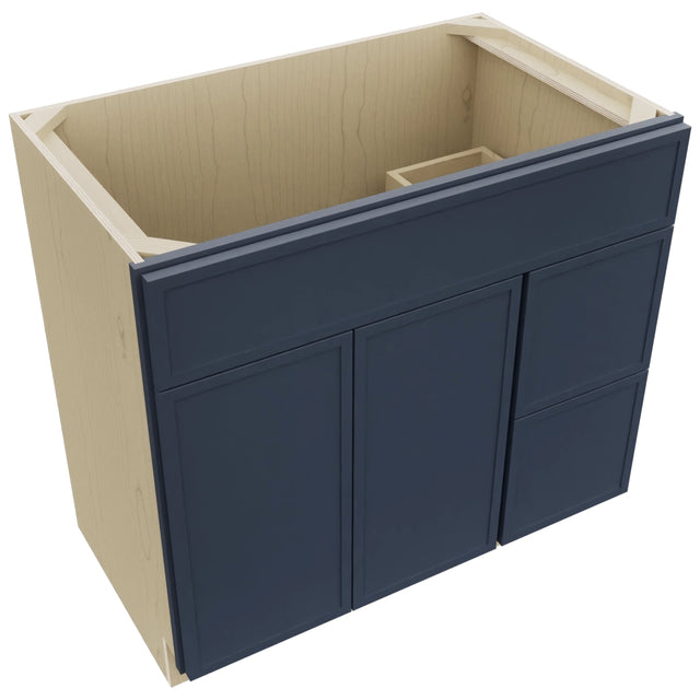 Fabuwood Luna Indigo VSD48 Vanity Combo Cabinet, Top View