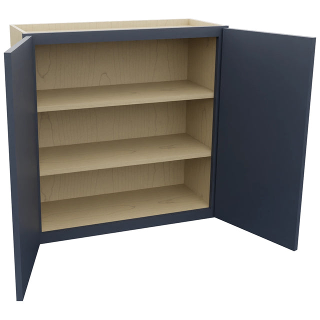 Fabuwood Luna Indigo W3030 Wall Standard Cabinet, Open View