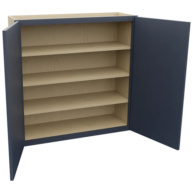 Fabuwood Luna Indigo W3636 Wall Standard Cabinet, Open View