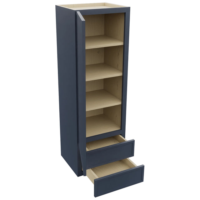 Fabuwood Luna Indigo WD1854 Wall Drawer Cabinet, Open View