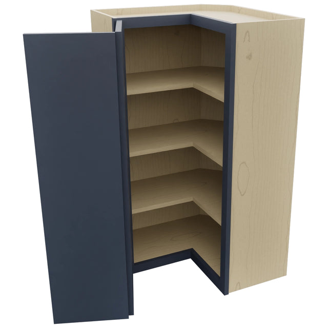 Fabuwood Luna Indigo WPC2442 Wall Corner Pie Cabinet, Open View