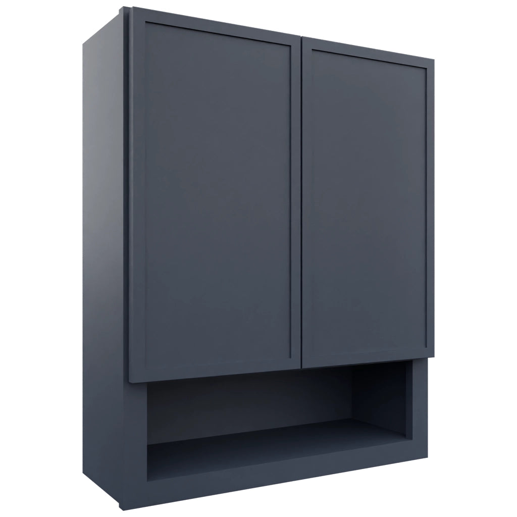 Fabuwood Luna Indigo WVS2430 Vanity Wall Storage, Front View