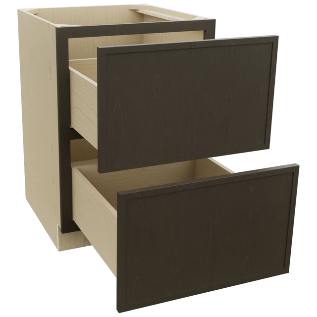 Fabuwood Luna Kona DB24-2 Base 2 Drawers Cabinet, Open View