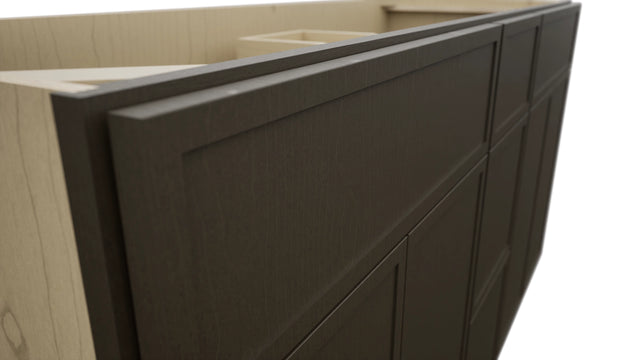 Fabuwood Luna Kona VSD60DOUBLE Vanity Combo Cabinet, Detail View