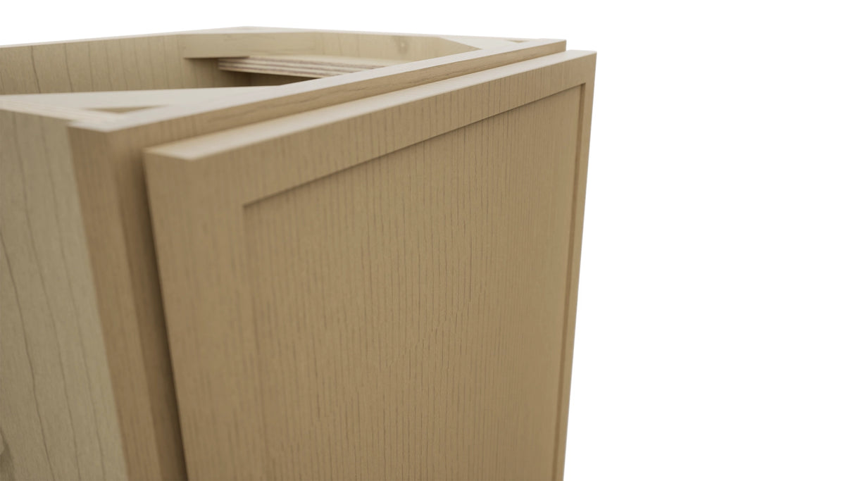 Fabuwood Luna Natural Oak B15FD-12D Base Full Door Cabinet, Detail View
