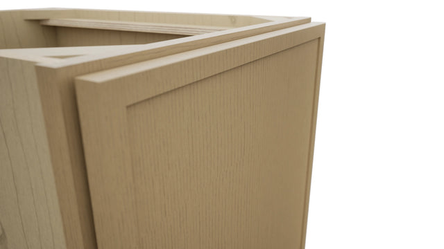 Fabuwood Luna Natural Oak B18FD Base Full Door Cabinet, Detail View