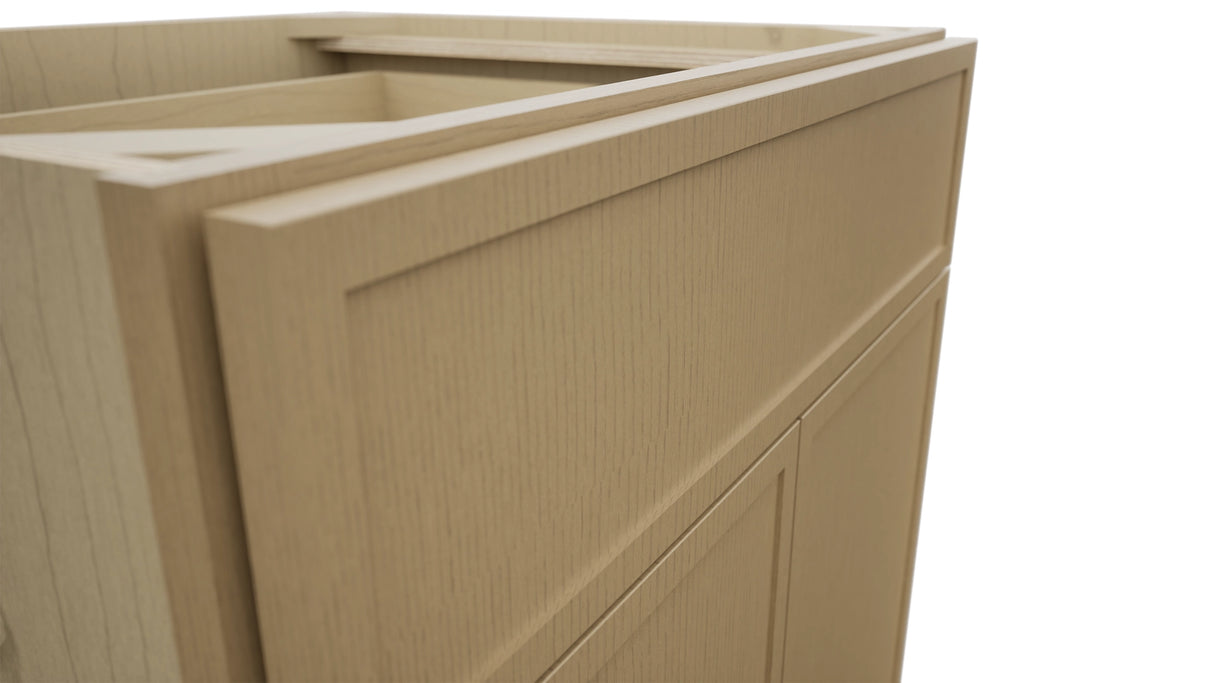 Fabuwood Luna Natural Oak B27 Base Standard Cabinet, Detail View