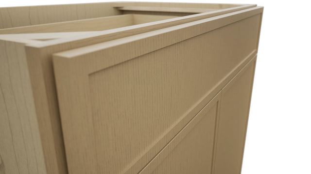 Fabuwood Luna Natural Oak B36SDF Base Standard Cabinet, Detail View