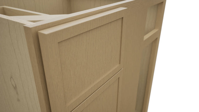 Fabuwood Luna Natural Oak BLB36/39 Base Corner Blind Cabinet, Detail View