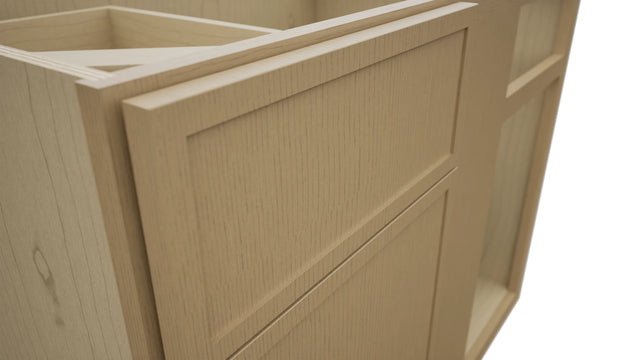 Fabuwood Luna Natural Oak BLB42/45 Base Corner Blind Cabinet, Detail View