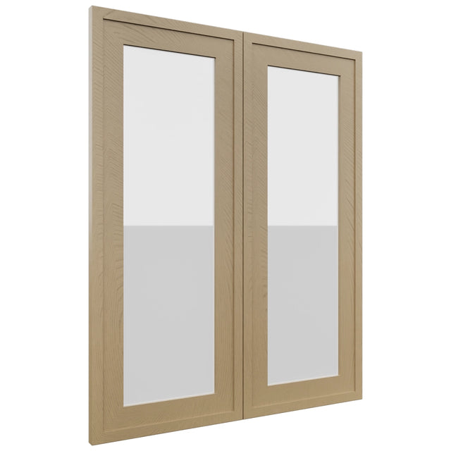 Fabuwood Luna Natural Oak DS GDW2430 Wall Glass Door, Front View