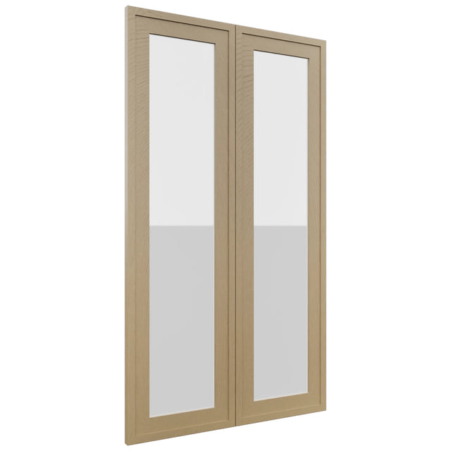 Fabuwood Luna Natural Oak DS GDW2442 Wall Glass Door, Front View