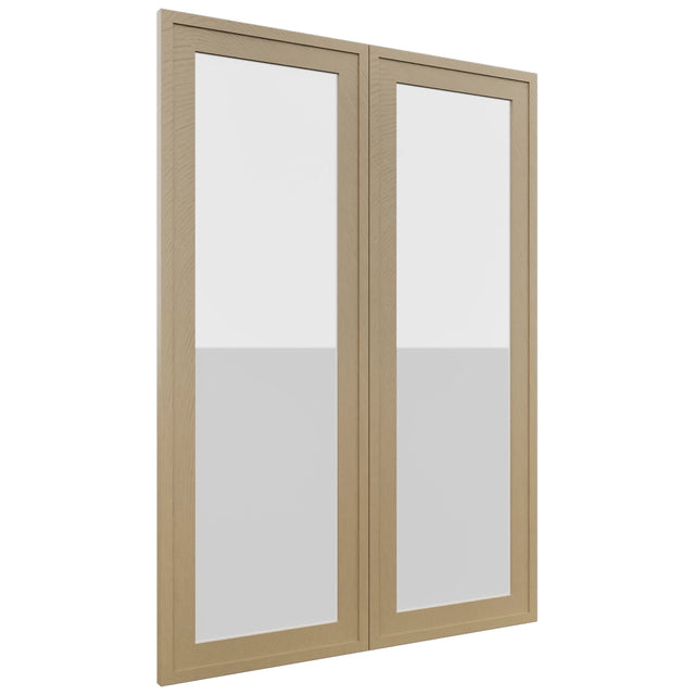 Fabuwood Luna Natural Oak DS GDW3042 Wall Glass Door, Front View