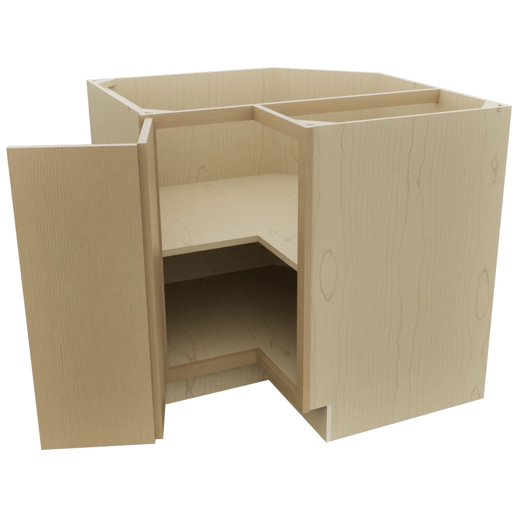 Fabuwood Luna Natural Oak ERB36 Base Corner Easy Reach Cabinet, Open View