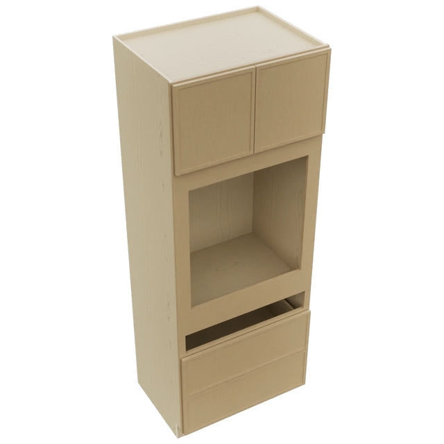 Fabuwood Luna Natural Oak OC3390C Tall Oven Cabinet Combo, Top View