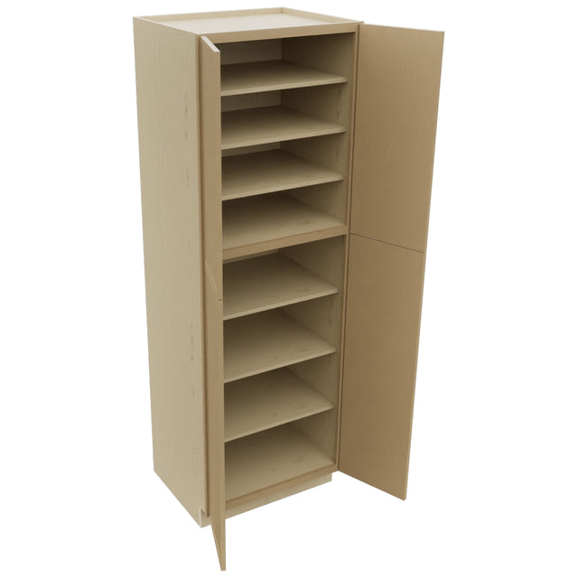 Fabuwood Luna Natural Oak TP361290 Tall Pantry Cabinet, Open View