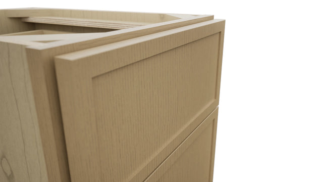 Fabuwood Luna Natural Oak VDB15-34 Vanity Drawer Cabinet, Detail View