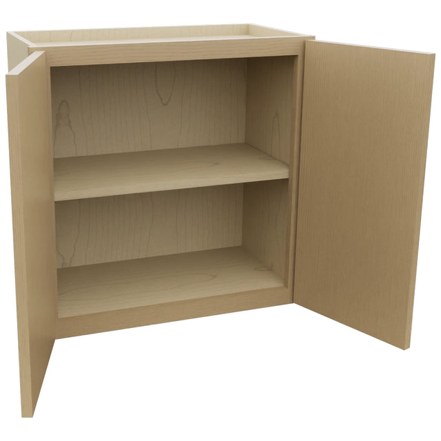 Fabuwood Luna Natural Oak W2424 Wall Standard Cabinet, Open View