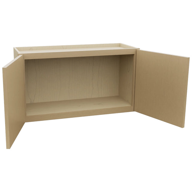 Fabuwood Luna Natural Oak W3318 Wall Standard Cabinet, Open View