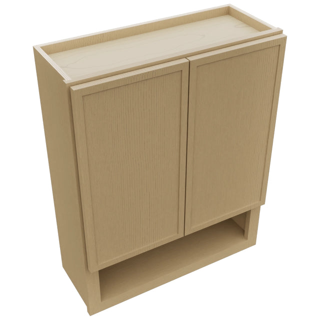 Fabuwood Luna Natural Oak WVS2430 Vanity Wall Storage, Top View