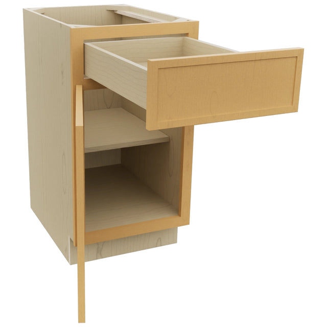 Fabuwood Luna Timber B18 Base Standard Cabinet, Open View