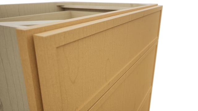 Fabuwood Luna Timber DB30 Base 3 Drawers Cabinet, Detail View